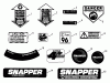 Snapper D20380 - 20" Walk-Behind Mower, 3.8 HP, Steel Deck, Series 0 Listas de piezas de repuesto y dibujos Decals