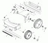 Snapper D20380 - 20" Walk-Behind Mower, 3.8 HP, Steel Deck, Series 0 Listas de piezas de repuesto y dibujos Wheels, Guards, Axles
