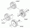 Snapper EXP21551VE - 21" Walk-Behind Mower, 5.5 HP Jet-Vac, Rear Discharge (Export) Listas de piezas de repuesto y dibujos Front & Rear Wheels