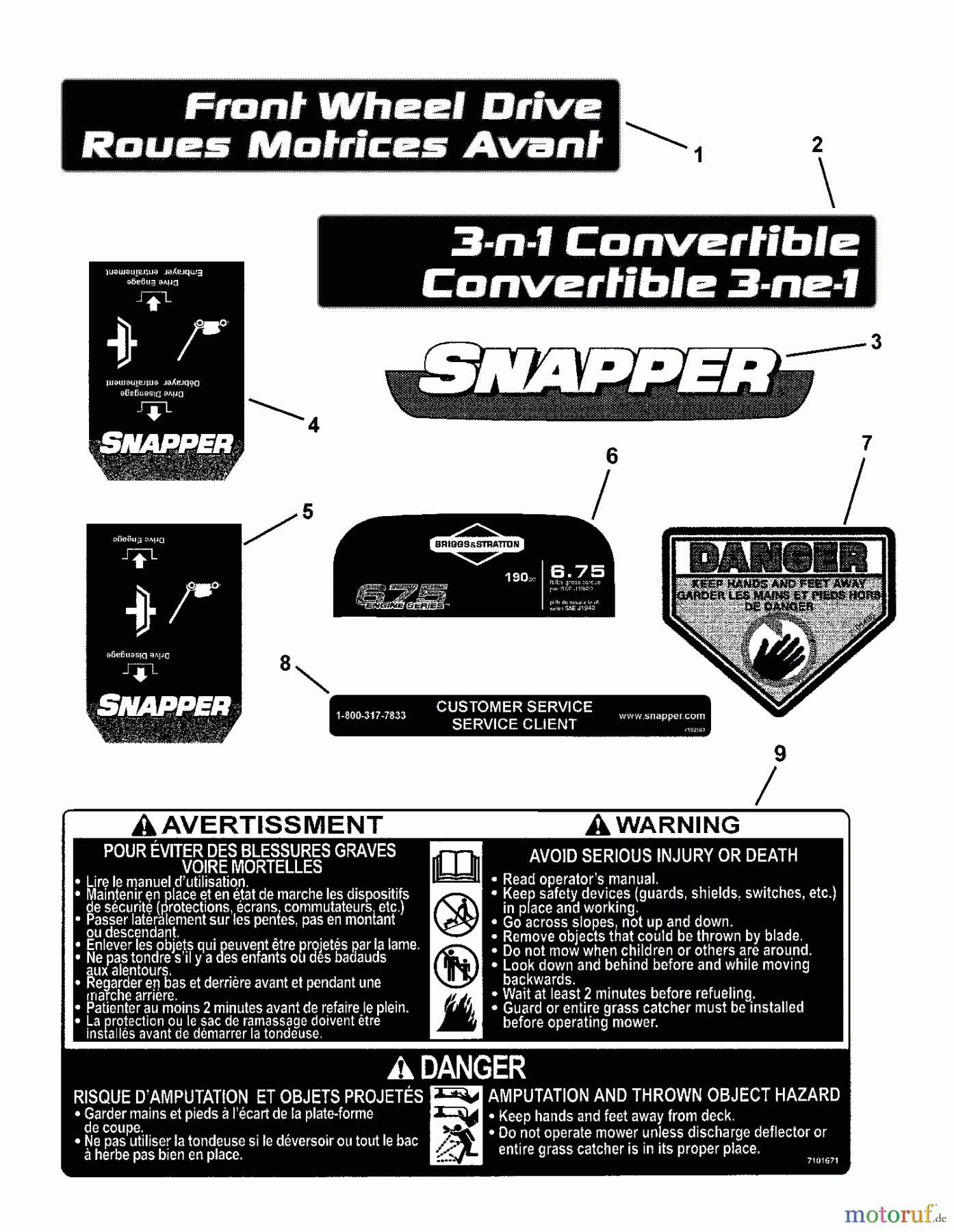  Snapper Rasenmäher SP2265FC (7800263) - Snapper 22