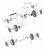 Snapper SPV21675EFC (7800266) - 21" Walk-Behind Mower, 6.75 HP, Rear Discharge Listas de piezas de repuesto y dibujos Front and Rear Wheels (SPV21)