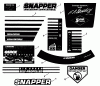 Snapper XP21500KWV - 21" Walk-Behind Mower, 5 HP, Cast Deck, Rear Discharge, Jet-Vac, Series 0 Listas de piezas de repuesto y dibujos Decals