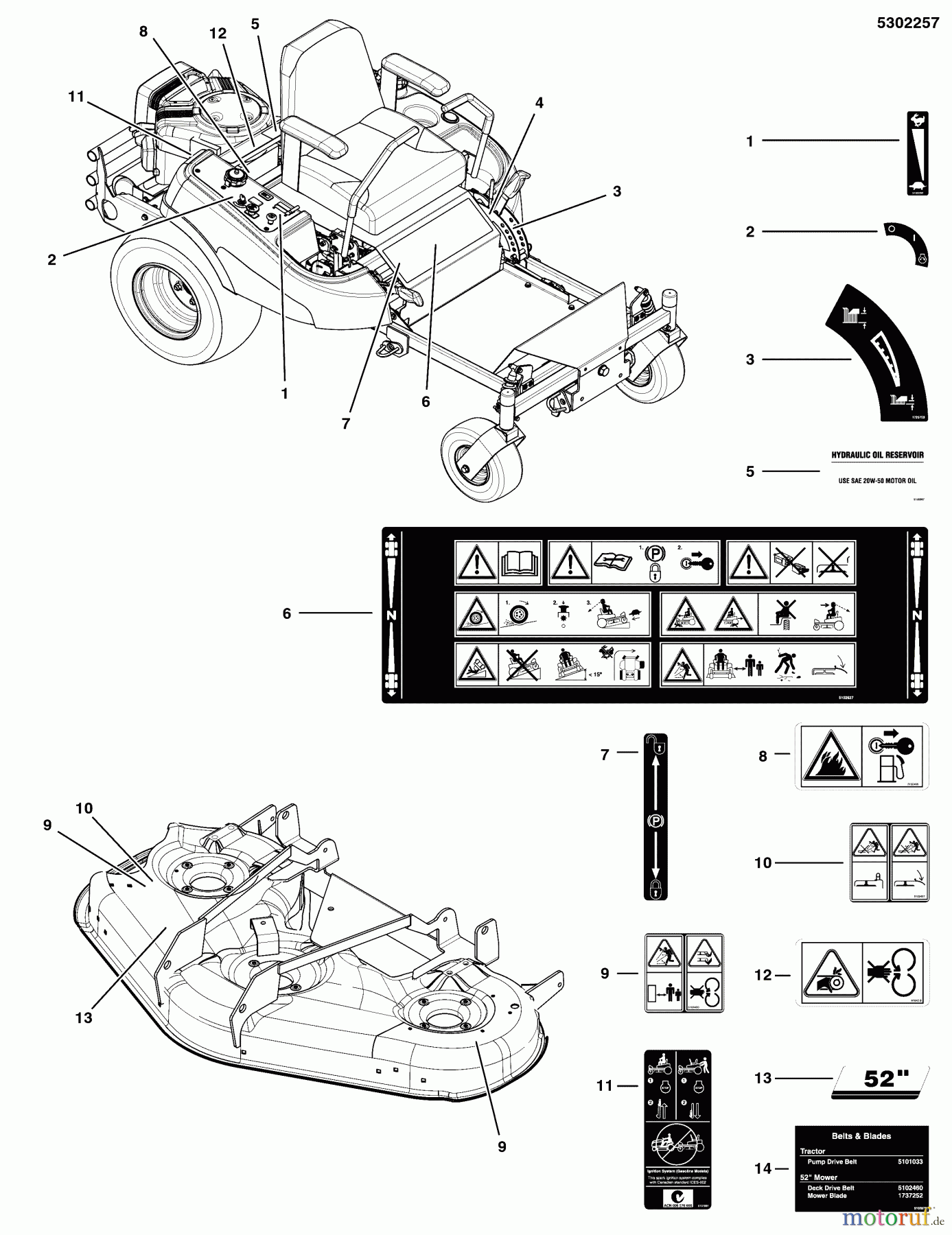  Snapper Nullwendekreismäher, Zero-Turn 365ZB2652CE (5900946) - Snapper 52