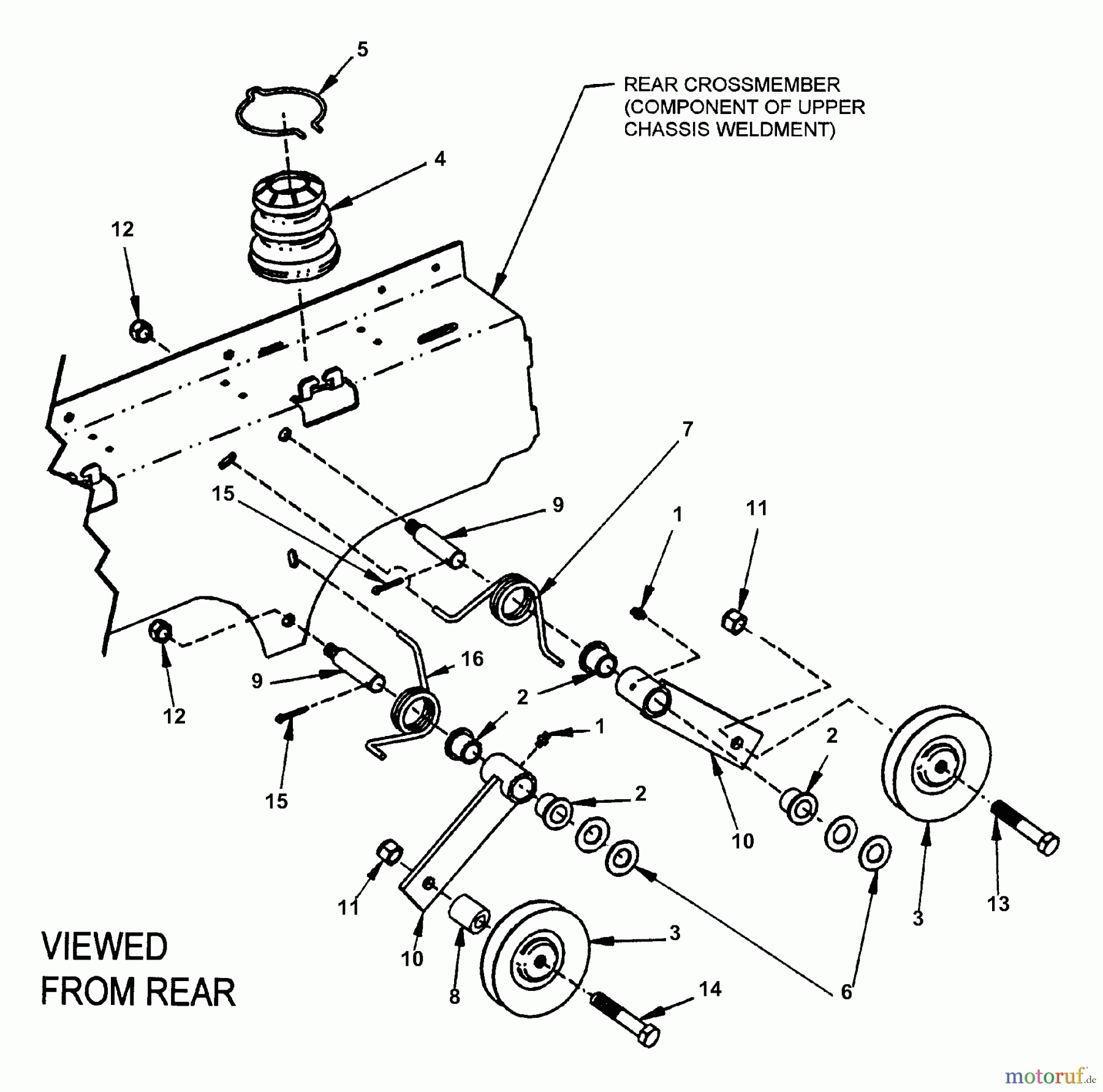  Snapper Nullwendekreismäher, Zero-Turn ZM2502KH (84919) - Snapper 25 HP Zero-Turn Mower, Kohler, Mid Mount, Z-Rider Series 2 Traction Drive Idler Assembly