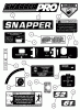 Snapper NZMJ23522KH (85677) - 52" Zero-Turn Mower, 23 HP, Kohler, Mid Mount, Z-Rider Commercial Lawn & Turf Series 2 Listas de piezas de repuesto y dibujos DECALS