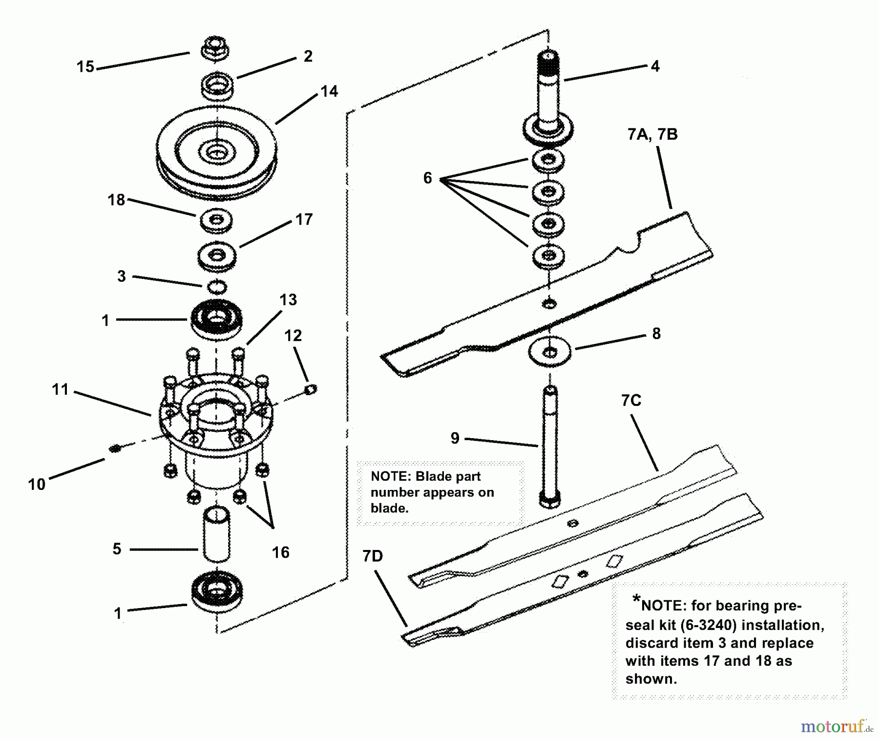  Snapper Nullwendekreismäher, Zero-Turn ZF2501KH (84574) - Snapper 25 HP Zero-Turn Mower, Out Front, Z-Rider Series 1 Cutter Housing Assembly