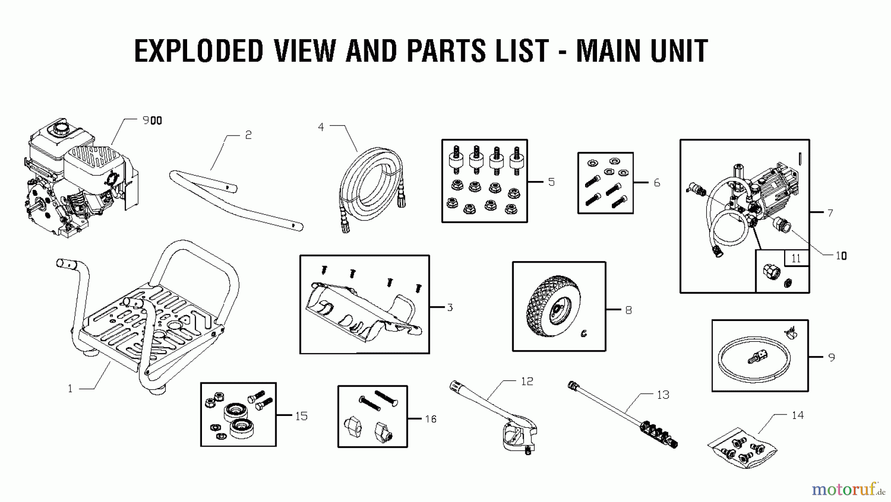  Snapper Hochdruckreiniger PW30000 (020231-2) - Snapper Pressure Washer, 2.5 GPM, 7 HP MAIN UNIT - PW30000