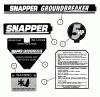 Snapper ICFR5004B (84272) - 16.5" Intermediate Rear Tine Tiller (F&CR), 5 HP, Series 4 Listas de piezas de repuesto y dibujos DECALS