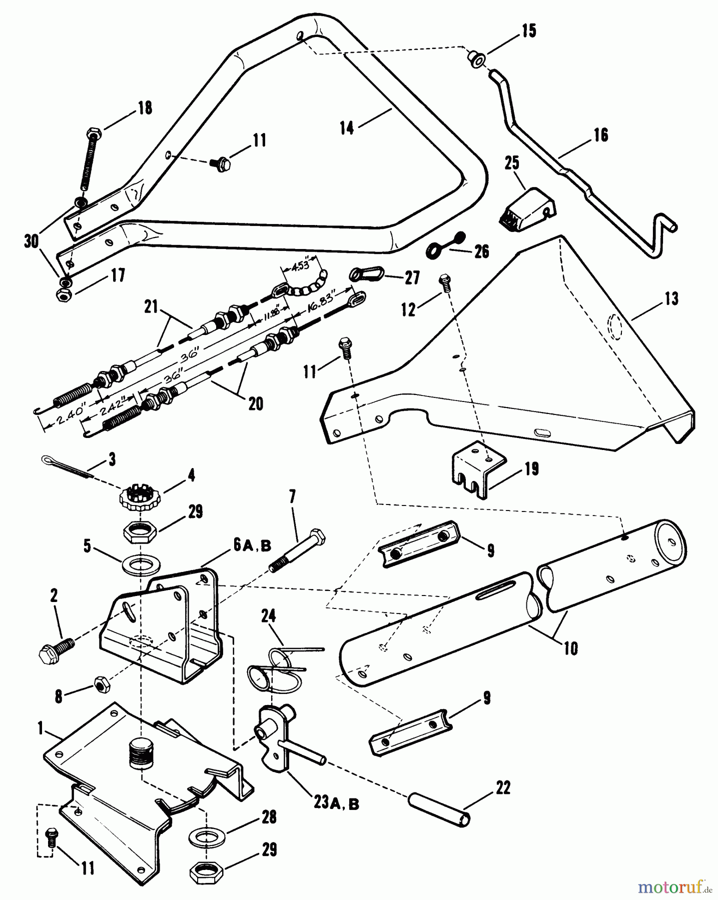  Snapper Motorhacken und Kultivierer R5001 - Snapper Rear Tine Tiller, 5 HP, Series 1 5HP Handles & Controls