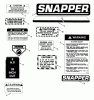 Snapper 30108BE - 30" Rear-Engine Rider, 10 HP, Series 8 Ersatzteile Decals