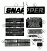 Snapper M300917B (84283) - 30" Rear-Engine Rider, 9 HP, M Series 17 Ersatzteile Decals (Part 1)