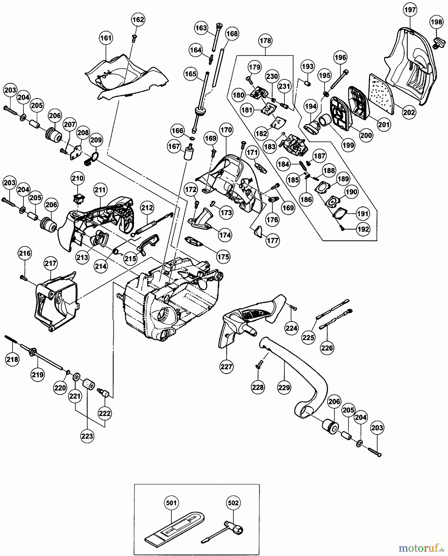  Tanaka Motorsägen TCS-3301PFS - Tanaka 32cc Chainsaw Fuel System & Air Box