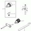 Tanaka TED-262L - Portable Gas Drill Listas de piezas de repuesto y dibujos Chuck, Key, Adapter, Tools