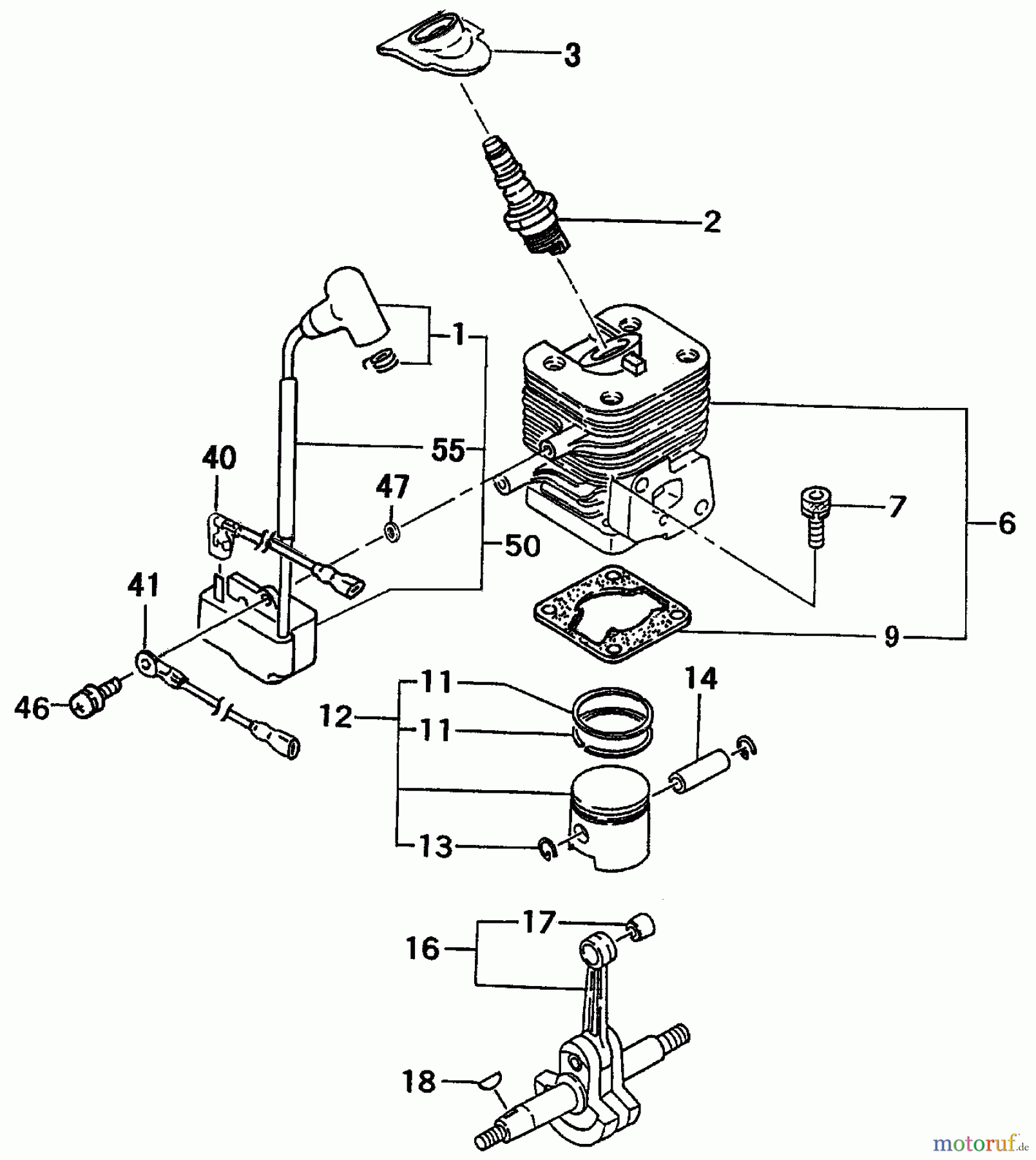  Tanaka Kantenschneider TPE-270PN - Tanaka Portable Edger Engine / Cylinder, Piston, Crankshaft