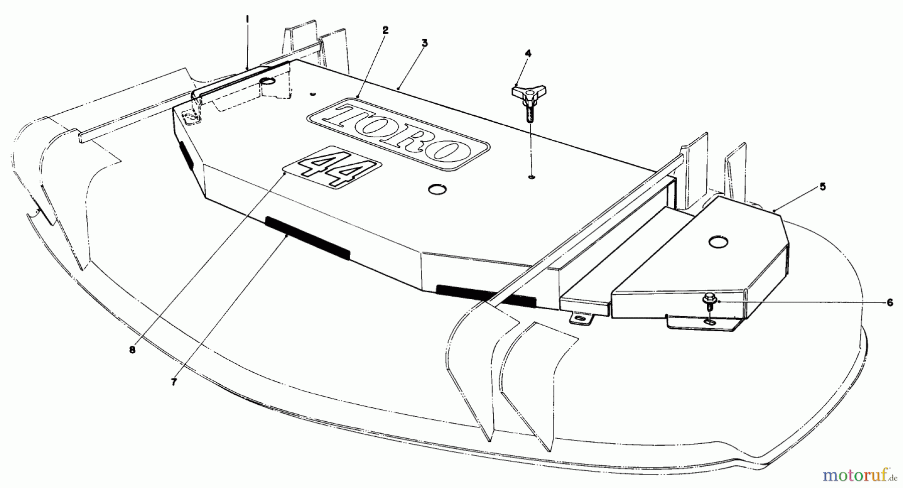 Toro Neu Mowers, Deck Assembly Only 30144 - Toro 44