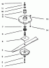 Toro 30162 - 62" Side Discharge Mower, 1993 (390001-399999) Pièces détachées SPINDLE ASSEMBLY & BLADE
