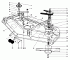 Toro 30544 (117/120) - 44" Side Discharge Mower, Groundsmaster 117/120, 1990 (000001-099999) Spareparts CUTTING UNIT MODEL NO. 30768 #1