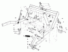 Toro 30544 (117/120) - 44" Side Discharge Mower, Groundsmaster 117/120, 1990 (000001-099999) Listas de piezas de repuesto y dibujos PARKING BRAKE & LIFT FRAME ASSEMBLY