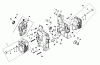 Toro 30544 (117/120) - 44" Side Discharge Mower, Groundsmaster 117/120, 1991 (100001-199999) Listas de piezas de repuesto y dibujos CRANKCASE-ENGINE KOHLER MODEL NO. M18QS-24657
