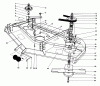 Toro 30544 (117/120) - 44" Side Discharge Mower, Groundsmaster 117/120, 1991 (100001-199999) Listas de piezas de repuesto y dibujos CUTTING UNIT MODEL NO. 30768 #1