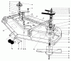 Toro 30544 (117/120) - 44" Side Discharge Mower, Groundsmaster 117/120, 1992 (200001-299999) Ersatzteile CUTTING UNIT MODEL NO. 30768 #1