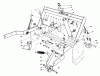 Toro 30544 (120) - 44" Side Discharge Mower, Groundsmaster 120, 1986 (600001-699999) Listas de piezas de repuesto y dibujos PARKING BRAKE & LIFT FRAME ASSEMBLY
