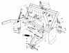 Toro 30544 (120) - 44" Side Discharge Mower, Groundsmaster 120, 1988 (800001-899999) Ersatzteile PARKING BRAKE & LIFT FRAME ASSEMBLY