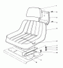 Toro 30544 (120) - 44" Side Discharge Mower, Groundsmaster 120, 1988 (800001-899999) Listas de piezas de repuesto y dibujos STANDARD SEAT KIT MODEL NO. 30746 (OPTIONAL)