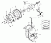 Toro 30560 - 52" Rear Discharge Mower, 1983 (SN 30001-39999) Pièces détachées ENGINE, ONAN MODEL NO. B48G-GA020 TYPE NO. 4051C CRANKSHAFT AND FLYWHEEL