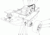 Toro 30562 (200) - 62" Side Discharge Mower, Groundsmaster 200 Series, 1983 (SN 30001-39999) Listas de piezas de repuesto y dibujos GAS TANK AND AXLE ASSEMBLY