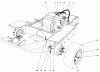 Toro 30560 - 52" Rear Discharge Mower, 1984 (4000001-4999999) Pièces détachées GAS TANK AND AXLE ASSEMBLY