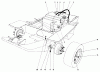 Toro 30562 (200) - 62" Side Discharge Mower, Groundsmaster 200 Series, 1986 (6000001-6999999) Listas de piezas de repuesto y dibujos GAS TANK AND AXLE ASSEMBLY