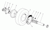 Toro 30555 (200) - 52" Side Discharge Mower, Groundsmaster 200 Series, 1987 (7000001-7999999) Listas de piezas de repuesto y dibujos PNEUMATIC CASTER WHEEL ASSEMBLY (OPTIONAL)