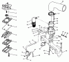 Toro 30555 (200) - 52" Side Discharge Mower, Groundsmaster 200 Series, 1988 (8000001-8999999) Listas de piezas de repuesto y dibujos ENGINE, ONAN MODEL NO. B48G-GA020 TYPE NO. 4348G FUEL SYSTEM