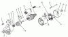 Toro 30555 (200) - 52" Side Discharge Mower, Groundsmaster 200 Series, 1988 (8000001-8999999) Listas de piezas de repuesto y dibujos ENGINE, ONAN MODEL NO. B48G-GA020 TYPE NO. 4348G STARTER MOTOR