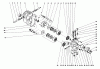 Toro 30555 (200) - 52" Side Discharge Mower, Groundsmaster 200 Series, 1988 (8000001-8999999) Listas de piezas de repuesto y dibujos TRANSMISSION ASSEMBLY 49-7910