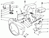 Toro 30555 (200) - 52" Side Discharge Mower, Groundsmaster 200 Series, 1989 (SN 90001-99999) Listas de piezas de repuesto y dibujos ENGINE AIR HOUSING-ENGINE, ONAN MODEL NO. P220G, TYPE NO. 1/10808C