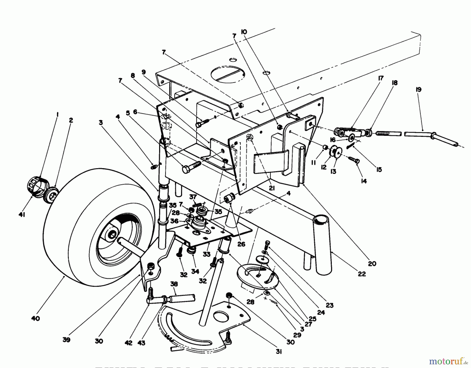  Toro Neu Mowers, Rear-Engine Rider 55620 - Toro HMR-1600, 1989 (9000001-9999999) FRONT AXLE & STEERING ASSEMBLY
