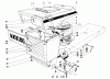 Toro 57025 - 25" Side Discharge Mower, 1972 (2000001-2999999) Listas de piezas de repuesto y dibujos HOOD AND ENGINE ASSEMBLY