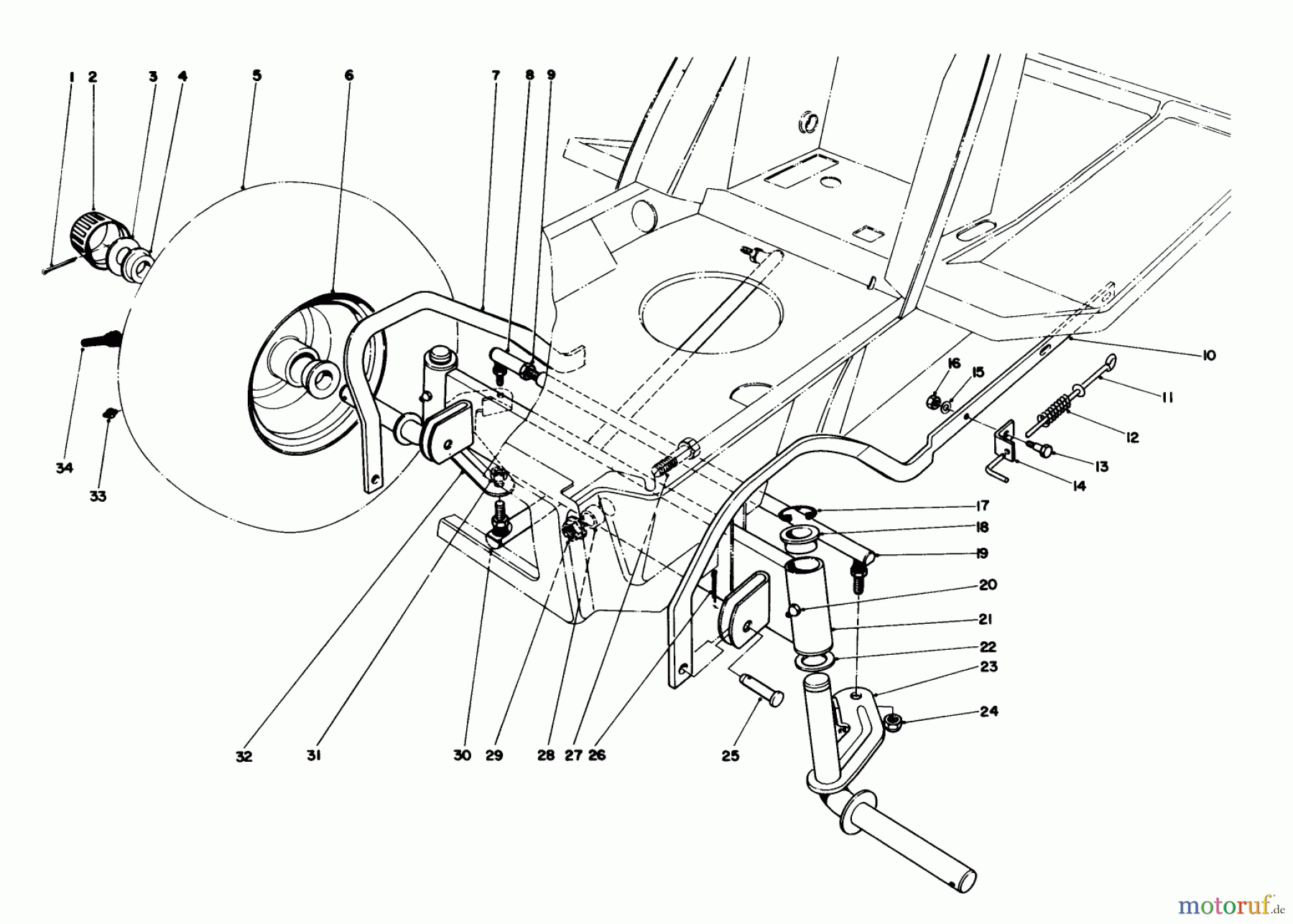  Toro Neu Mowers, Lawn & Garden Tractor Seite 1 57354 (11-44) - Toro 11-44 Pro Lawn Tractor, 1986 (6000001-6999999) FRONT AXLE ASSEMBLY