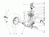Toro 57358 - 44" Side Discharge Mower, 1987 (7000001-7999999) Listas de piezas de repuesto y dibujos TRANSAXLE & CLUTCH ASSEMBLY