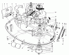 Toro 59147 - 38" Side Discharge Mower, for Model 59365 Tractor, 1986 (6000001-6999999) Listas de piezas de repuesto y dibujos 38" CUTTING DECK MODEL NO. 59147