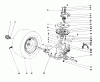 Toro 59147 - 38" Side Discharge Mower, for Model 59365 Tractor, 1986 (6000001-6999999) Listas de piezas de repuesto y dibujos TRANSAXLE & CLUTCH ASSEMBLY
