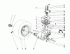 Toro 59147 - 38" Side Discharge Mower, for Model 59365 Tractor, 1987 (7000001-7999999) Listas de piezas de repuesto y dibujos TRANSAXLE & CLUTCH ASSEMBLY
