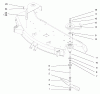 Toro 78261 - 48" Side Discharge Mower, 260 Series Lawn and Garden Tractors, 2000 (200000001-200999999) Listas de piezas de repuesto y dibujos SPINDLE & BLADE ASSEMBLY