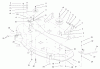 Toro 78269 - 48" Side Discharge Mower, 260 Series Lawn and Garden Tractors, 2003 (230000001-230999999) Listas de piezas de repuesto y dibujos DECK AND REINFORCEMENT PLATE ASSEMBLY