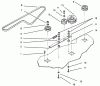Toro 78300 - 36" Rear Discharge Mower, 1994 (4900001-4999999) Listas de piezas de repuesto y dibujos SPINDLE DRIVE AND IDLER PULLEY