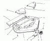 Toro 78305 - 36" Rear Discharge Mower, 1993 (3900001-3999999) Spareparts DECK, BELT COVERS AND DEFLECTOR