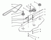 Toro 78305 - 36" Rear Discharge Mower, 1993 (3900001-3999999) Listas de piezas de repuesto y dibujos SPINDLE DRIVE AND IDLER PULLEY