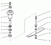 Toro 78305 - 36" Rear Discharge Mower, 1994 (4900001-4999999) Listas de piezas de repuesto y dibujos SPINDLE AND BLADE